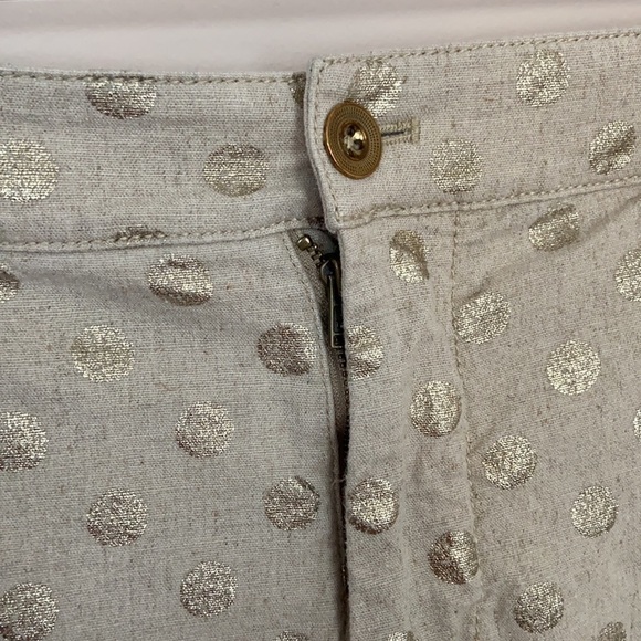 ANTHROPOLOGIE I Gold Polka Dot Shorts - Picture 2 of 4